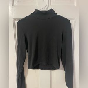 Zara mockneck fitted crop top